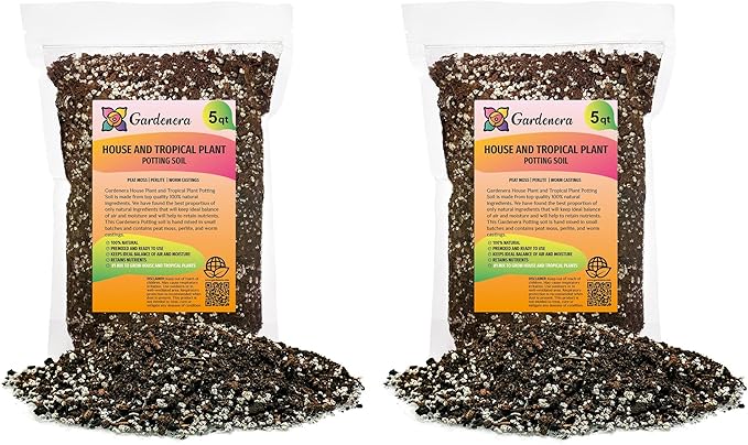 House Plant and Tropical Plant Potting Soil - Re-Potting Soil for All Types of Indoor House Plants - 10 Quart