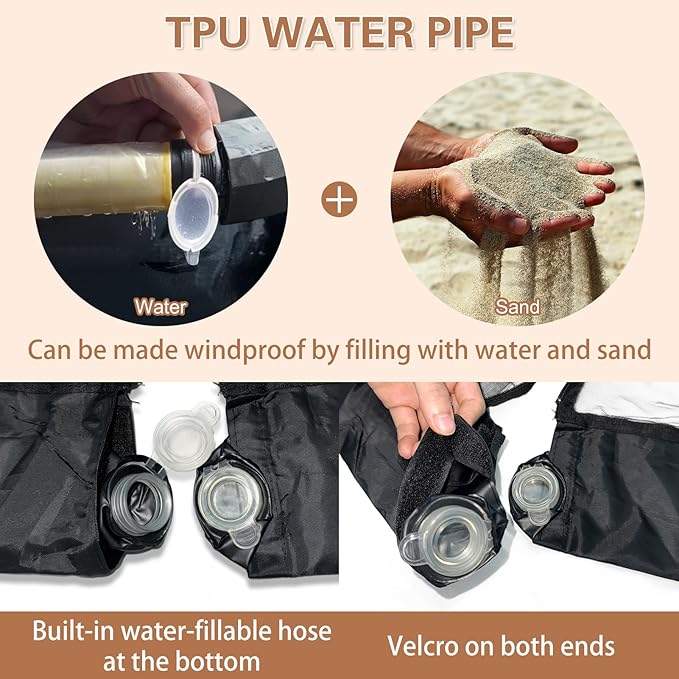 7.5-10FT Patio Mosquito Netting - Mosquito net for Patio Garden and Outdoor Umbrellas with Adjustable Elastic Cord and Zipper Umbrella net