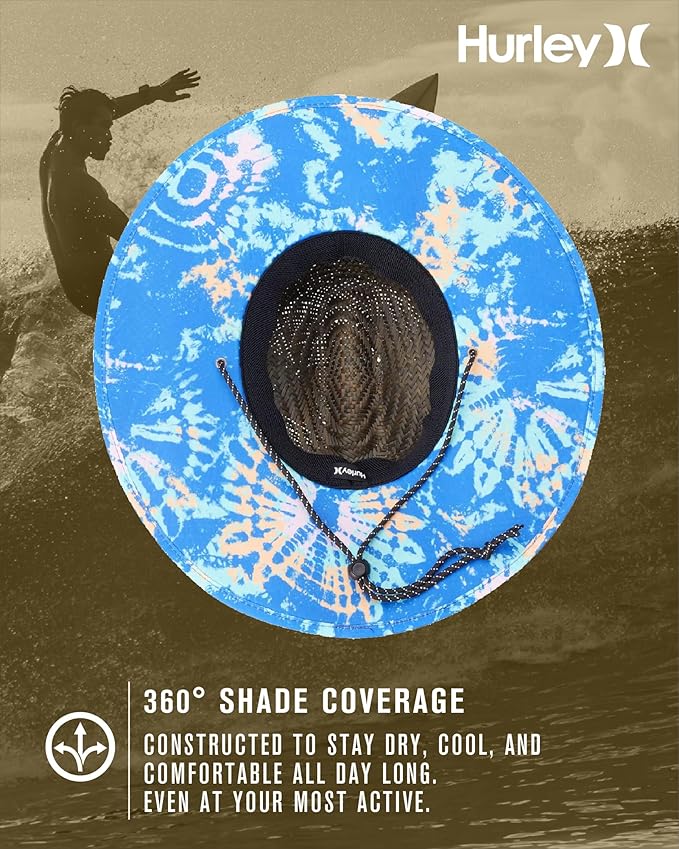 Hurley Men's Straw Hat - Bayside Lifeguard Straw Sun Hat