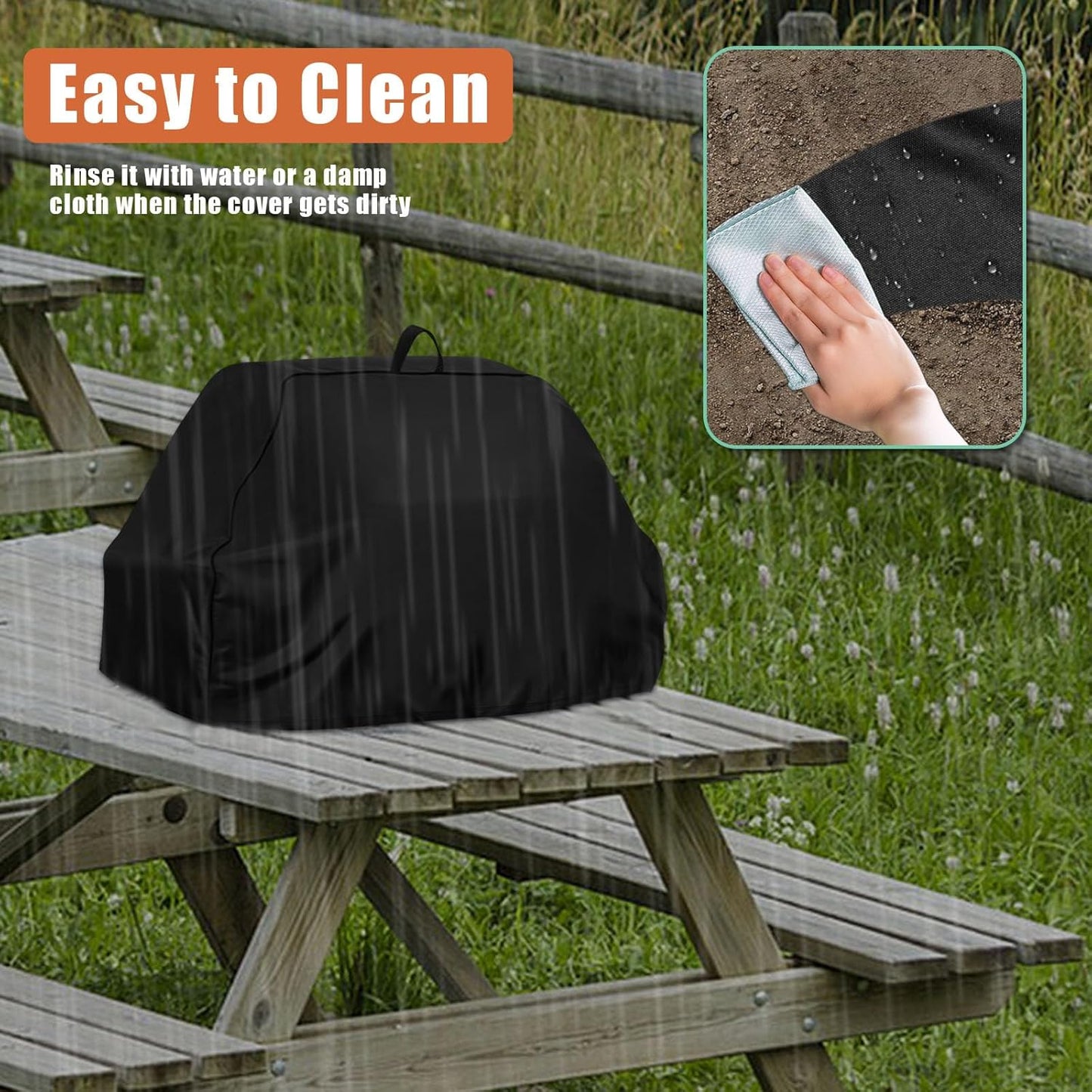 Grill Cover Fit for Charbroil Bistro Pro Tabletop Electric Grill, Dust-Proof Protable Covers for Outdoor Electric BBQ Grills - 21.2" D x 18.5" W x 18.6" H