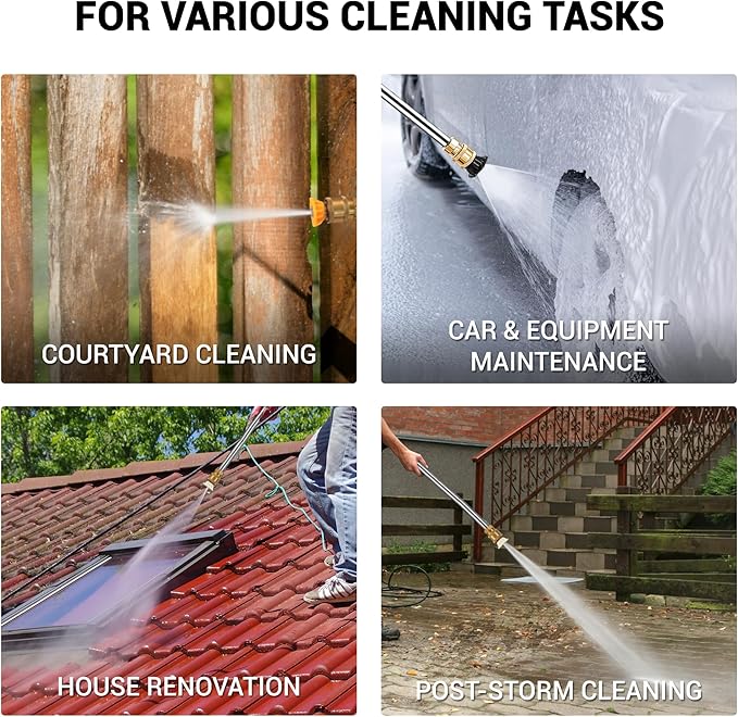 3600 PSI Gas Pressure Washer, 2.3 GPM Heavy-Duty Power Cleaner with 212CC Engine, 5 Quick-Connect Nozzles, 30FT Hose & Reel, Maintenance-Free Axial Cam Pump, for Commercial, Home Cleaning