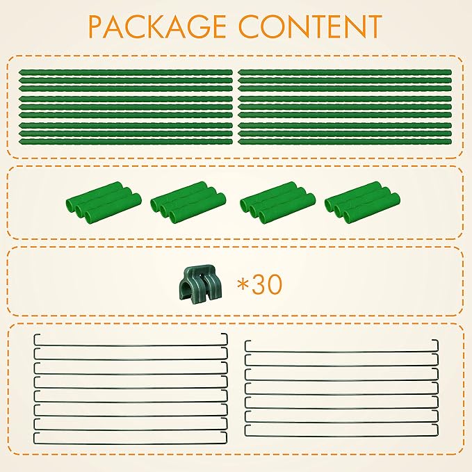 Gardzen Multi-use Tomato Cage Plants Support, Trellis Climbing Cage Stand for Pepper Eggplant Tomato Flowers