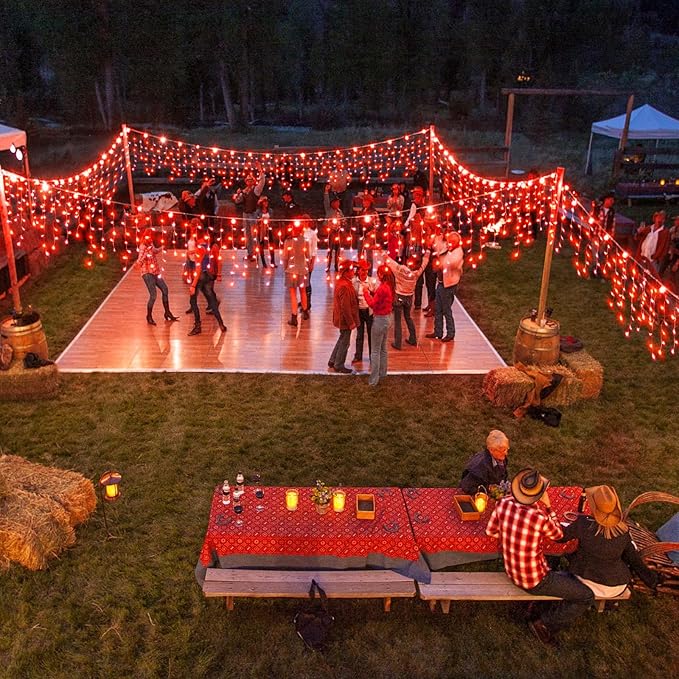 66ft Icicle Lights for Outside, Red Christmas Lights Outdoor Waterproof for House, 640 LED Twinkle Tree Lights with 120 Drops Clear Wire Short Curtain Lights for Room Home Wall Indoor Decorations