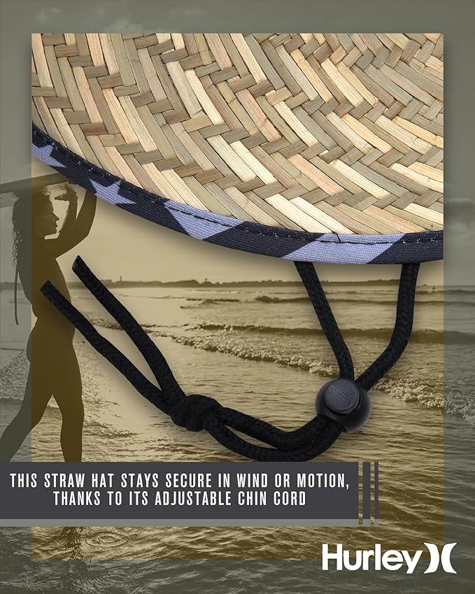 Hurley Men's Straw Hat - Bayside Lifeguard Straw Sun Hat