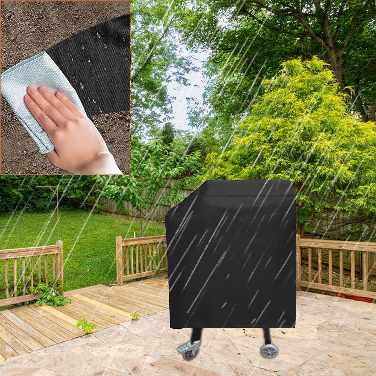 Grill Cover for Recteq RT-B380 & RT-B380X Bullseye Deluxe, Waterproof Outdoor Covers for Electric Pellet Smoker Grill, BBQ - 22.5" D x 38" W x 41" H