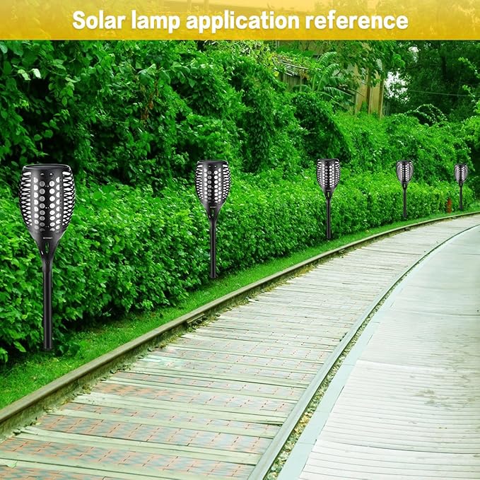 Aityvert Upgraded Solar Torch Lights 43 inches Flickering Dancing Flames Outdoor Waterproof Landscape Lighting Dusk to Dawn Auto On/Off Solar Lights for Yard Garden Patio Pool 1-Pack