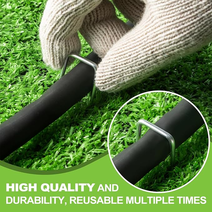 30 Pcs Galvanized Landscape Staples Metal Garden Stakes Heavy Duty for Ground Cover, U-Shaped Pins Yard Stakes Weed Barrier Fabric, Garden Hose, Drip Irrigation, 1 inch*(6+4 inch)