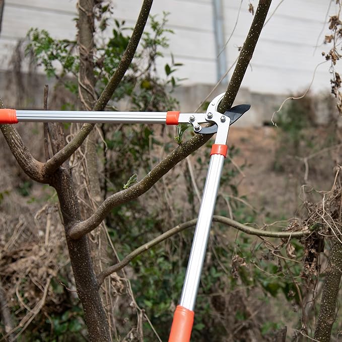 Heavy Duty Garden Lopper Pruning Shears, Aluminum Alloy or Carbon Steel, Tree Branch Cutter with Non-slip Handle, Labor-saving Gardening Tools, Yard, Orchard (Vigorously cut 59cm aluminum alloy)