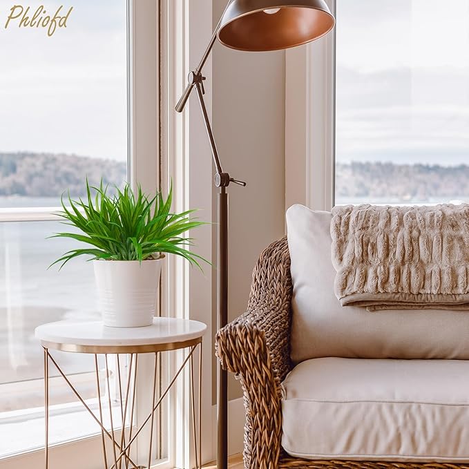 6Pcs Artificial Grass Fake Plants 17.3in 16 Leaves Outdoor Fake Grass UV Resistant Greenery Plastic Plants for Home Window Garden Office Patio Hanging Planter Pathway Front Porch Décor