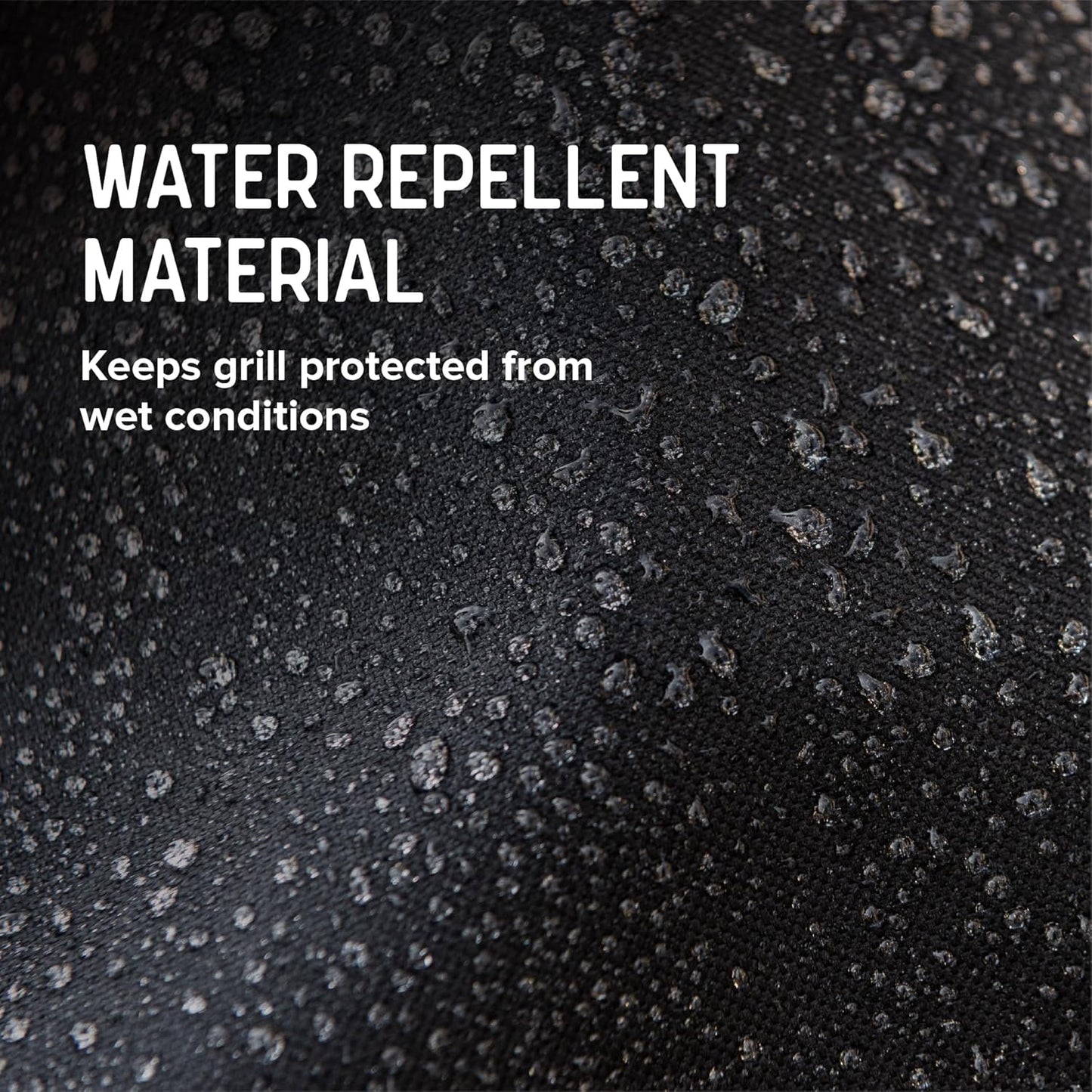 56" Gas Grill Cover, Water-Resistant Heavy Duty Polyester PVC Blend, Adjustable Straps, Built-in Pouch, Designed for Standard 3 & 4-Burner BBQ Grills, Black - 700-20141