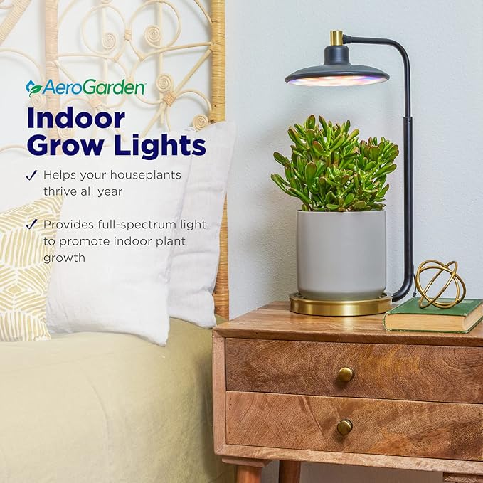 AeroGarden Tabletop Grow Light for Indoor Plants, Grow Live Plants Anywhere in The Home, Adjustable Light Modes, Black