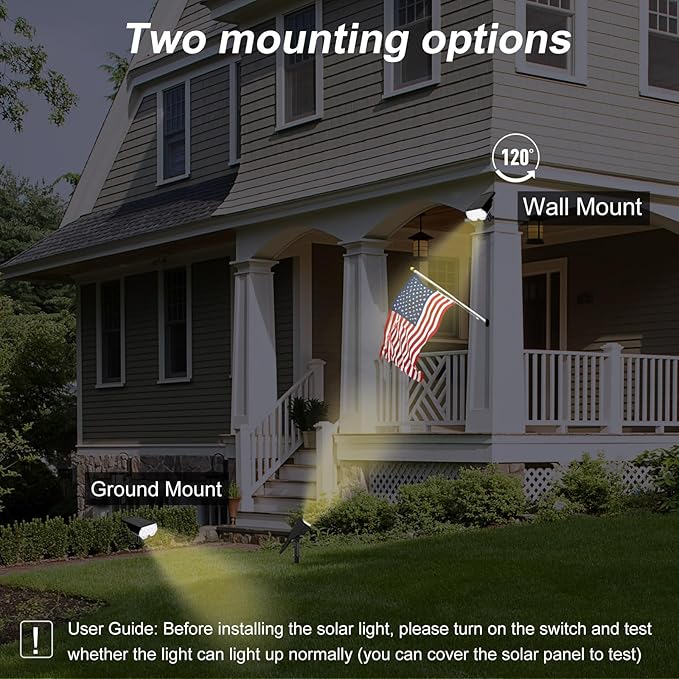 All-New Solar Spot Lights Outdoor Waterproof，20 LEDs Solar Tree Lights with 2 Modes, Landscape Spotlights for Pathway, Patio, Garden, Trees, Pool(4 Pack,Warm Light)