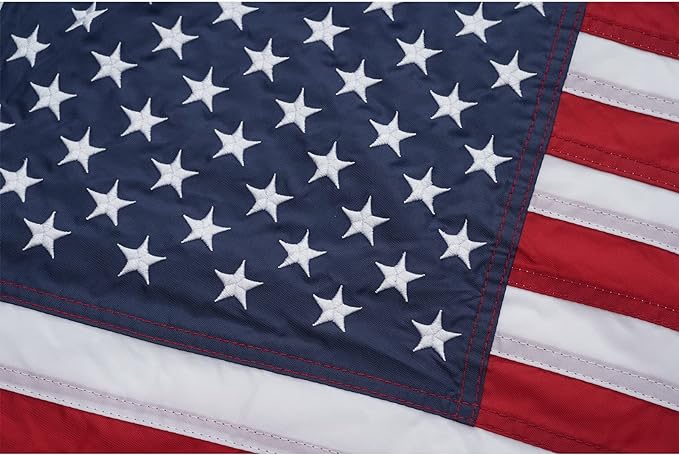 American Flag 12x18 Boat Flags Outdoor Heavy Duty - Embroidered USA 1x1.5 Ft Flags - Heavy Duty Banner US Nylon Sewn Stripes Indoor with 2 Brass Grommets