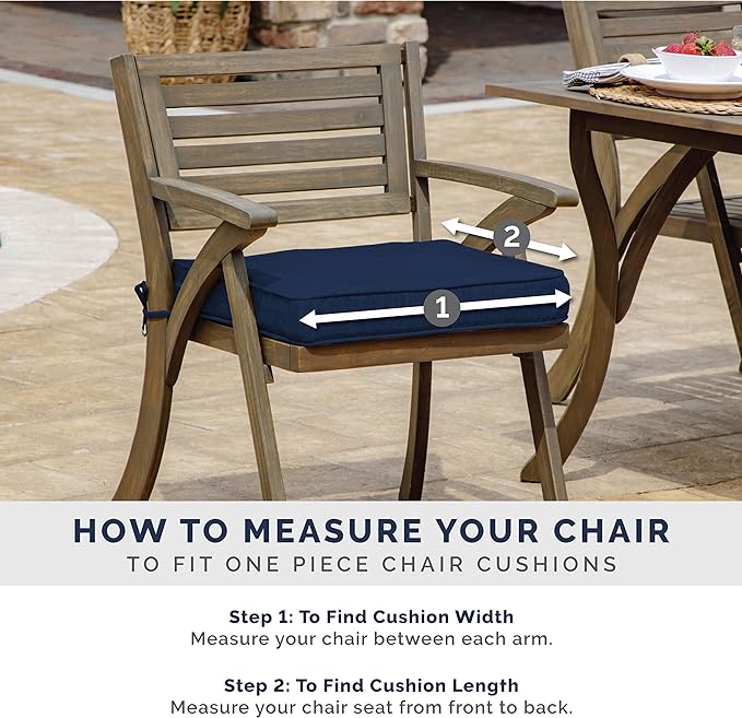 Arden Indoor/Outdoor Seat or Rocking Chair Cushion, 19 x 18, Water Repellent, Rain Proof, Fade Resistant Cushion for Rocking or Dining Chairs Ruby Red Leala