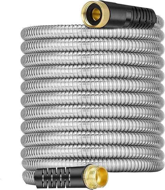 10 feet Water Hoses – 3/4'' Fittings, Flexible Garden Hoses for Garden Watering, Outdoor Cleaning, House Cleaning, Car Washing, Swimming Pool, Camping, Agricultural Irrigation, Dog Bathing