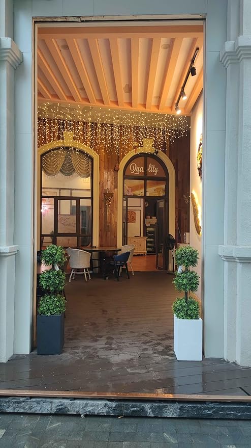 38''T Artificial Boxwood Topiary Triple Ball Outdoor Potted Plants Anti-UV Front Door Decor 2Pack