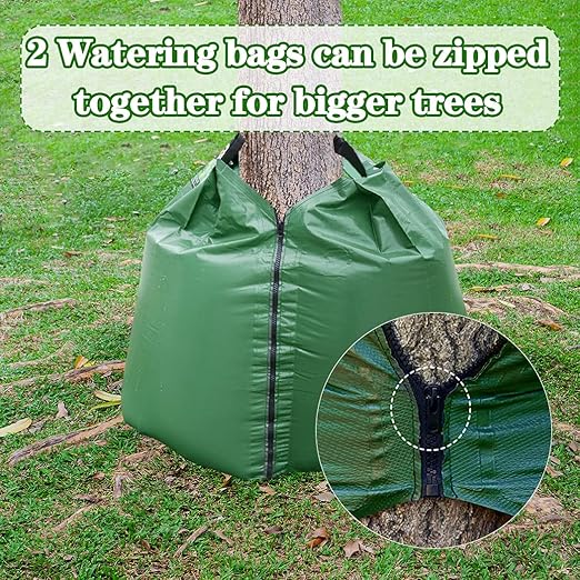 12 Pack 20 Gallon Tree Watering Bags, Reusable, Heavy Duty and Slow Release Gator Bags for Trees, Premium PVC Plant Drip Irrigation Bags,5-8 Hours Releasing Time