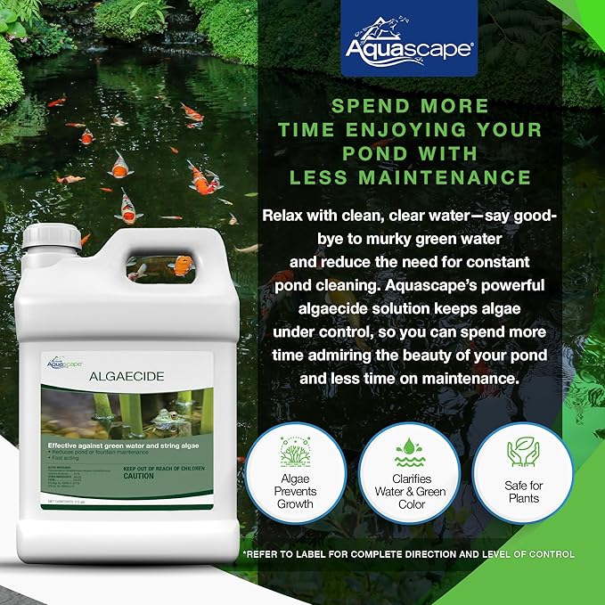 Aquascape 96026 Algaecide for Pond, Waterfall, and Water Features, 1-Gallon