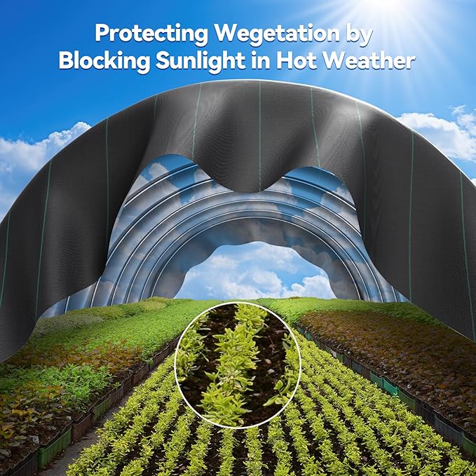 2.6ftx100ft Weed Barrier Landscape 3.2oz Fabric Heavy Duty, Woven Weed Control Cloth, Woven Geotextile Fabric for Underlayment, Gardening Ground, Commercial Driveway Weed Block Cover Mat