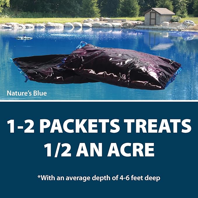 Airmax Pond Dye Packets Black DyeMond Colorant for Large Pond & Lake, Beneficial UV Blocking Color Concentrate, Maintain Clean & Clear Pond, Fish, Bird & Animal Safe, Easy Treatment, 2 Soluble Packets
