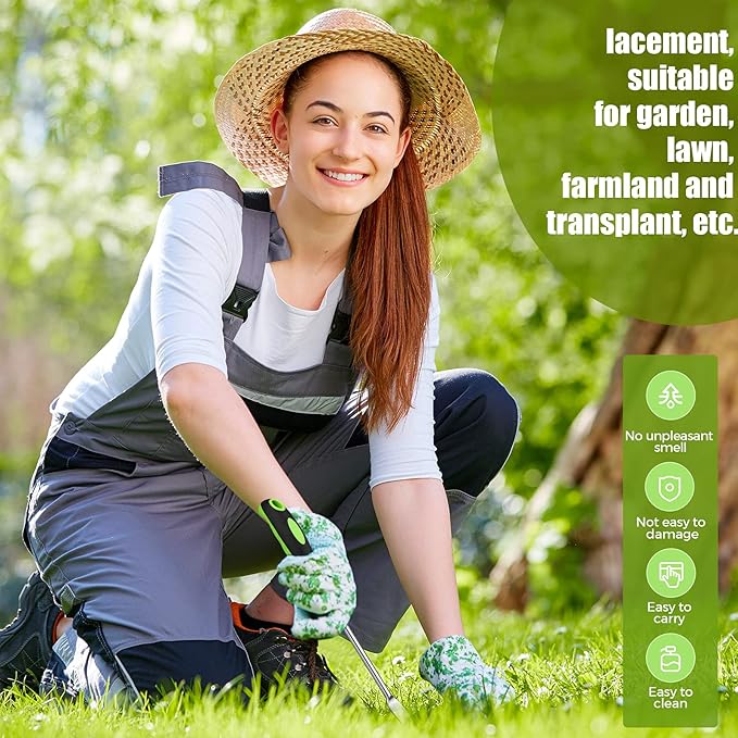 Hand Weeder Tool Garden Weeding Tool Gardening Weeder Tool with Ergonomic Handle, Stainless Steel Garden Lawn Farmland Transplant Gardening Plant Tool（2 Pronged Fork, 2 Pieces）