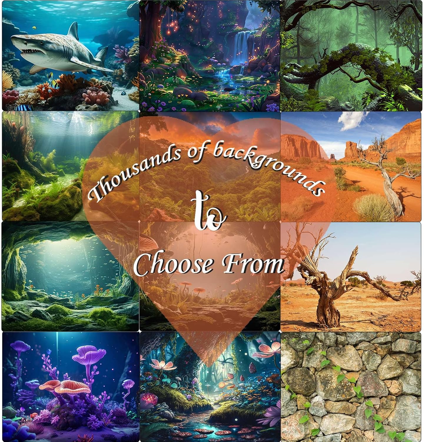 Aquarium Background Exquisite Underwater Grass Leaves with Pebbles Aquarium Backdrop Vivid Green Aquatic Plant Stone with Dead Woods and Fresh Leaves Fish Tank Wallpaper 60x24in