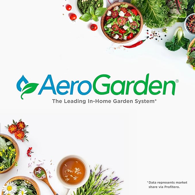 AeroGarden Harvest 2.0, Indoor Garden Hydroponic System with LED Grow Light, Holds up to 6 AeroGarden Pods, Black