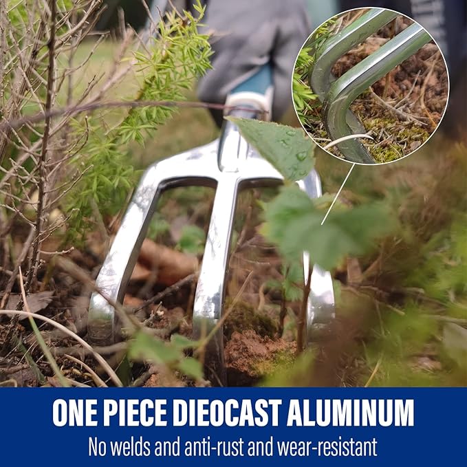 Gardening Tools Set of 9 Heavy Duty Garden Tools with Non-Slip Rubber Grip with Large Garden Bag, Durable for Garden, Weeding, Gifts for Women,Men