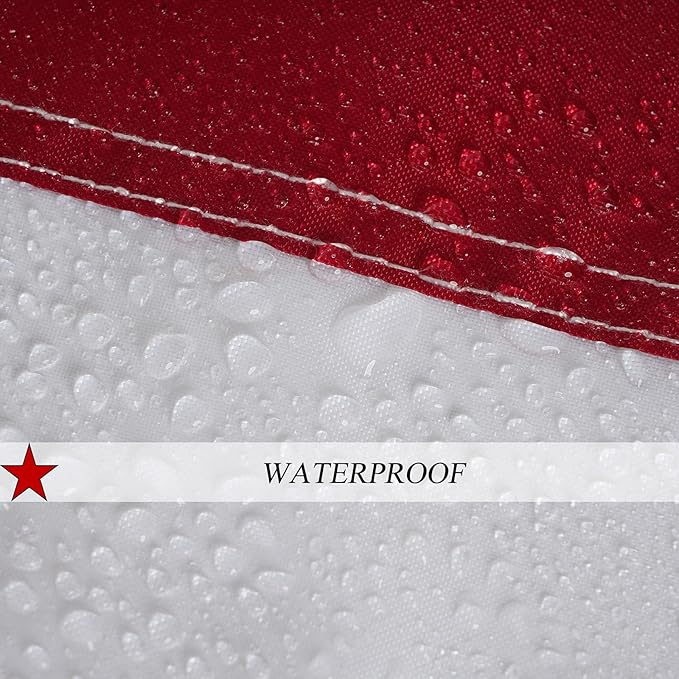 Homissor American Flag 8x12 Outdoor Heavy Duty - Embroidered Star Large USA 8x12 Ft Flags - Longest Lasting US Made from Nylon Sewn Stripes Indoor With 4 Brass Grommets