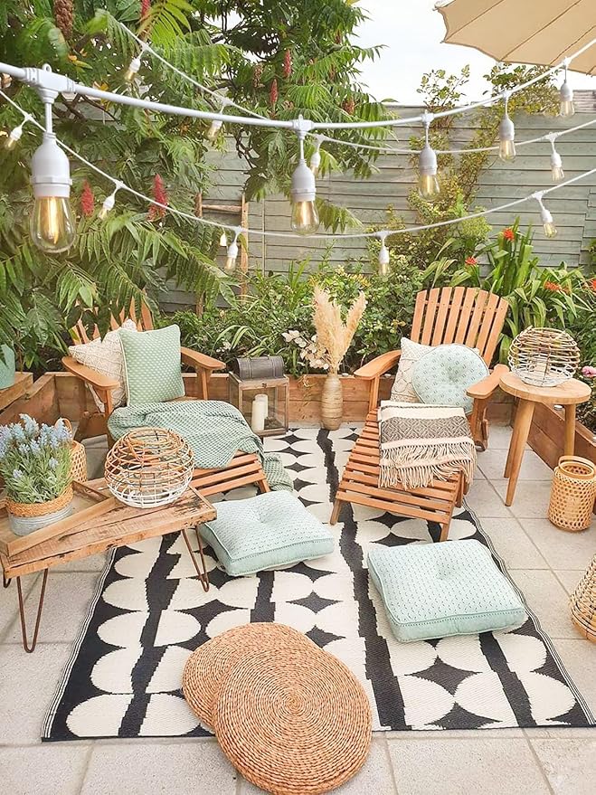 addlon LED Outdoor String Lights 48FT with Dimmable Edison Vintage Shatterproof Bulbs and Commercial Grade Weatherproof Strand - ETL Listed Heavy-Duty Decorative Cafe, Patio, Market Light White