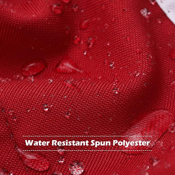 American Flag 3x5 Ft Deluxe Water Resistant Series Made From Heavy Duty Super Tough Spun Polyester/Embroidered Stars/Sewn Stripes/Brass Grommets,US Flags Perfect for Outside