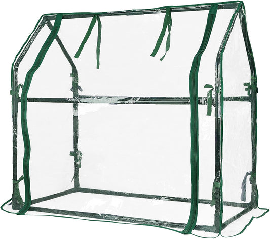 Gardzen Mini Greenhouse Heavy Duty Portable Green House, Clear Tent Indoor or Outdoor for Plants 36.2”(L) x18.9”(W) x33.3”(H)