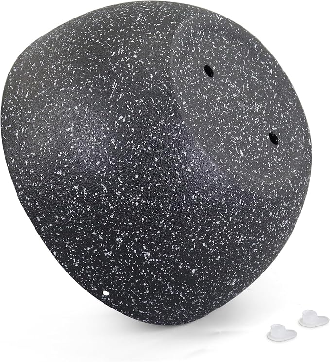 10 inch Hanging Planters for Indoor Outdoor Plants, 2 Pack Hanging Flower Plant Pots with Drainage Holes and Chain for Garden Porch, Plastic Hanging Baskets for House Plants, Speckled Black