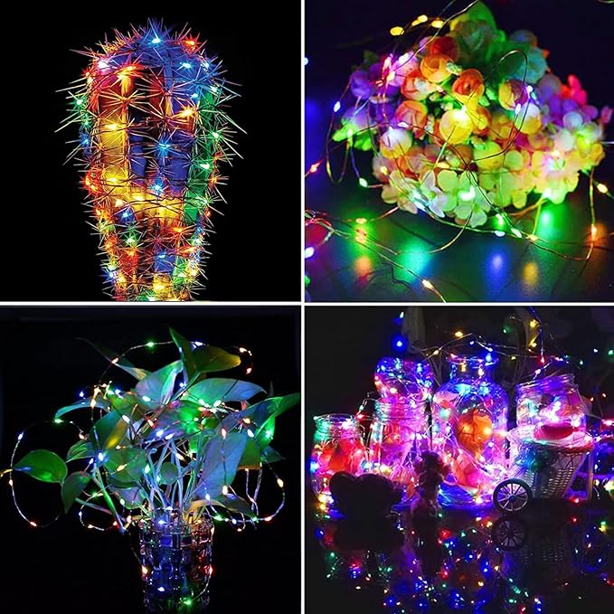 66Ft 200 LED Fairy Lights Plug in with Remote, Waterproof String Lights Outdoor& Indoor 8 Modes with Timer, LED Twinkle Light for Girl's Room Garden Patio Halloween Christmas Decorations (Multicolor)