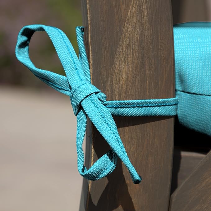 Arden Indoor/Outdoor Seat or Rocking Chair Cushion, 19 x 18, Water Repellent, Rain Proof, Fade Resistant Cushion for Rocking or Dining Chairs Pool Blue Leala