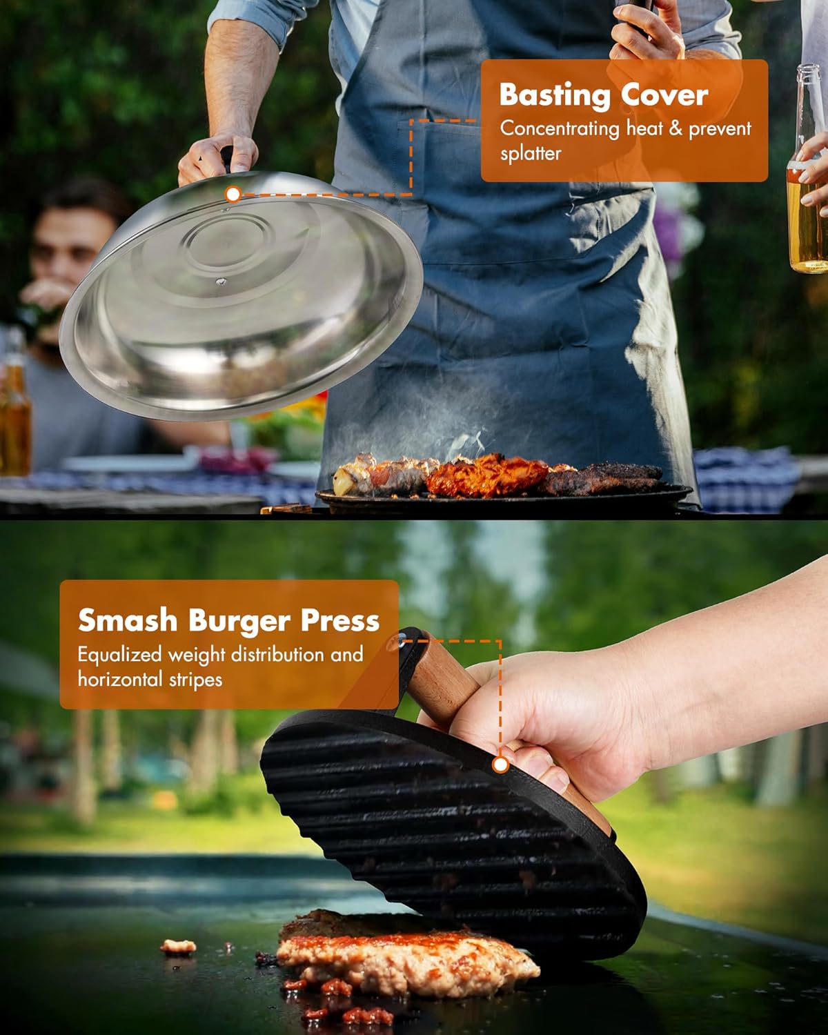 Griddle Accessories Kit - 136PCS Flat Top Grill Accessories for Blackstone and Camp Chef Metal Spatula Tools Set with Burger Press Scraper Tongs Carry Bag for Outdoor Grilling BBQ Cooking