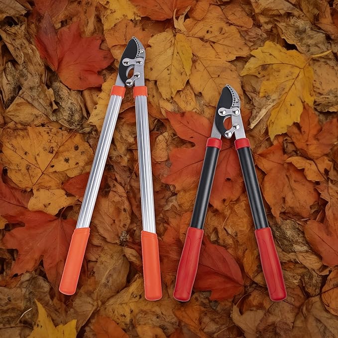 Heavy Duty Garden Lopper Pruning Shears, Aluminum Alloy or Carbon Steel, Tree Branch Cutter with Non-slip Handle, Labor-saving Gardening Tools, Yard, Orchard (Vigorously cut 59cm aluminum alloy)