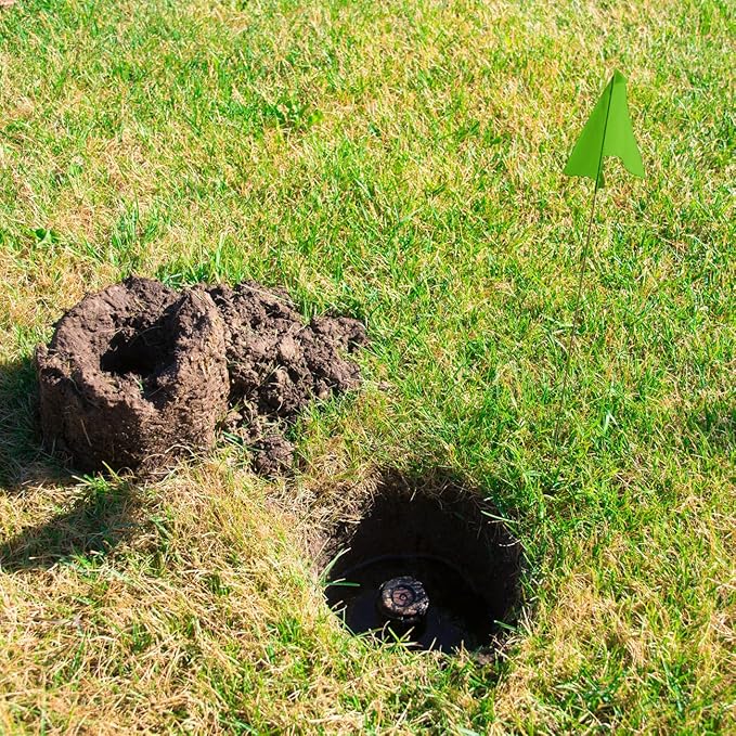 Green Marking Flags 1000 Pack - 4x5x15 Inch Green Flags for Yard - Markers For Lawn, Irrigation, Landscaping, Survey & Sprinkler Head Marking