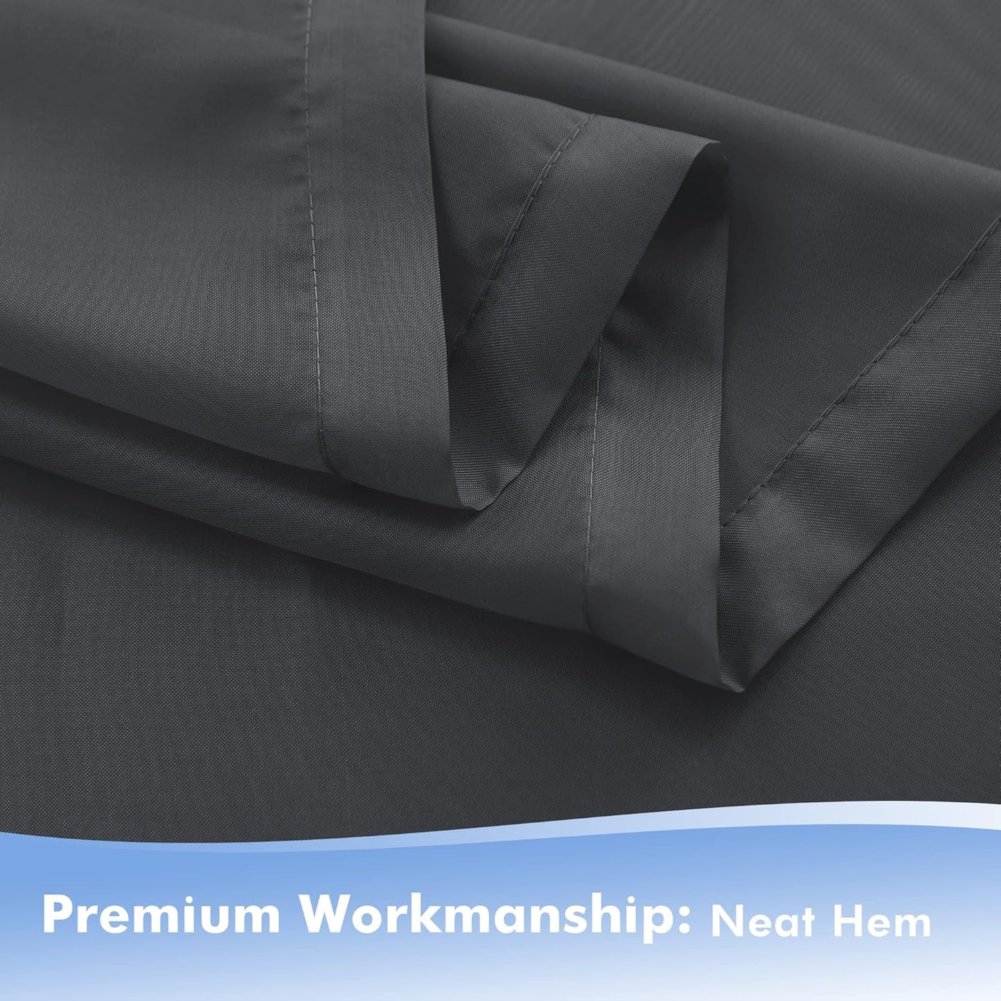 HolidayIdeas Outdoor Sheer Curtains for Patio Waterproof, 4 Panels - 54 x 95 Inch - Grey Light Filtering Voile Outside Curtains Grommet Drapes for Front Porch, Gazebo, Pergola, Backyard