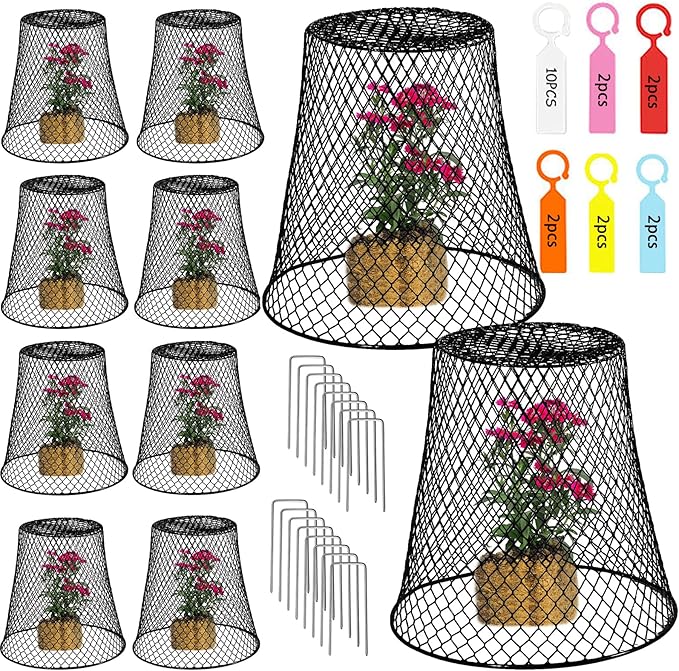 Garden Cloches for Plants, Sapbontchi Chicken Wire Plant Covers Plant Protectors from Animals Plant Protector Metal Plant Cages to Keep Rabbits Out Bunnies Chicken Squirrels Bird Out