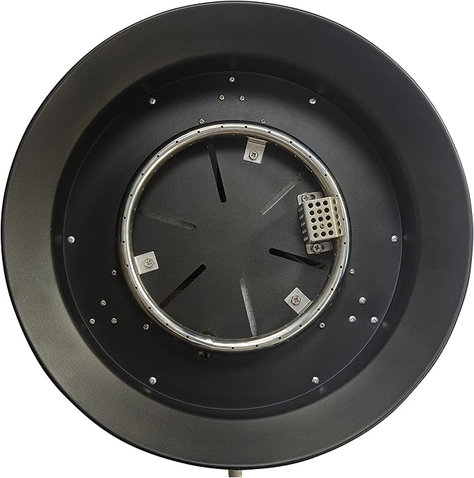 Amazon Basics Portable Propane Fire Pit, 19 inch Round Gas for Patio, 55,000 BTU Carry Strap