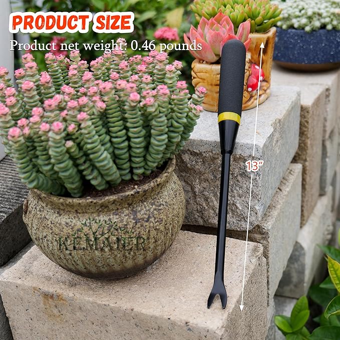 3 - in - 1 Garden Tool Set: Heavy - Duty Stainless - Steel Hand Cultivator, Transplant Serrated Shovel, and Dandelion Weeder, Widely Applied in Garden Weeding, Soil Loosening, and Planting