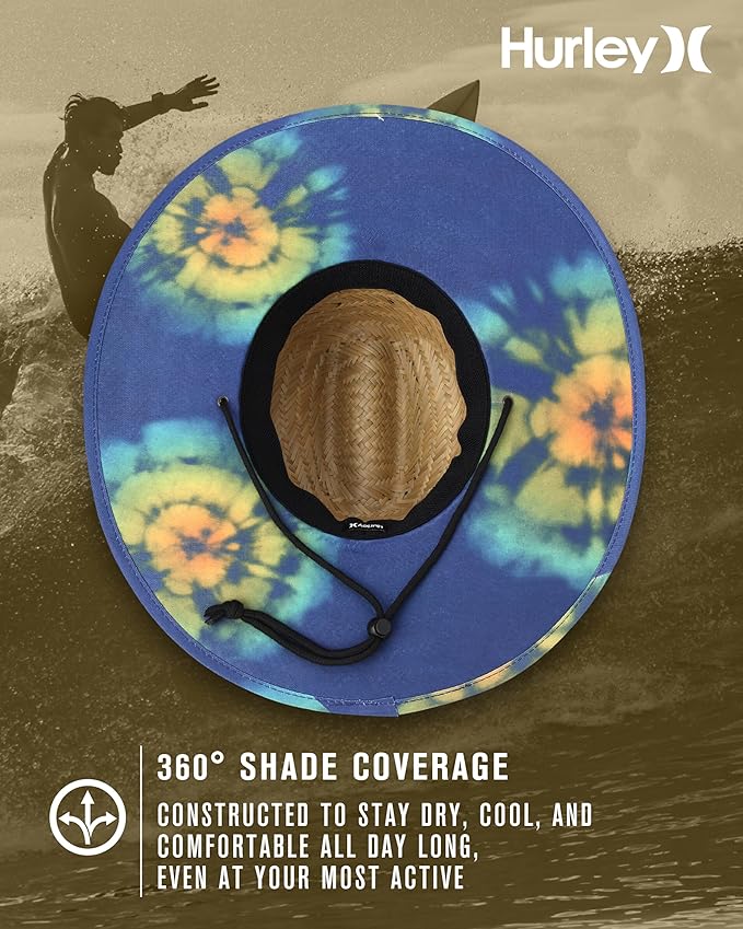 Hurley Men's Straw Hat - Bayside Lifeguard Straw Sun Hat