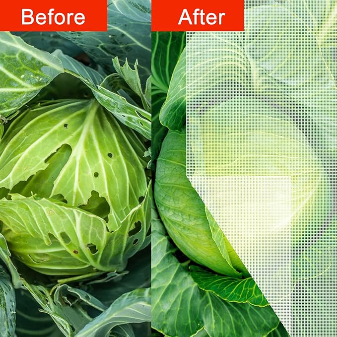 Agfabric Garden Netting 10'x30' Insect Pest Barrier Bird Netting for Garden Protection,Row Cover Mesh Netting for Vegetables Fruit Trees and Plants,White